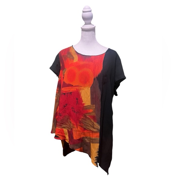 Paradiso Print Tunic With Asymmetric Hem - Picture 1 of 14